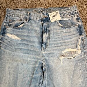American Eagle Outfitters Womens High rise wide leg Light Blue Jeans